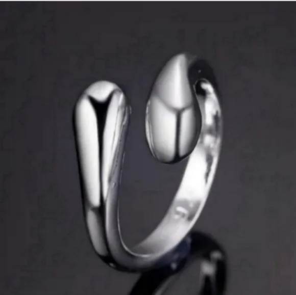 925 Sterling Silver Plated Waterdrop Jewelry Set Bracelet Necklace Earrings - Picture 7 of 14